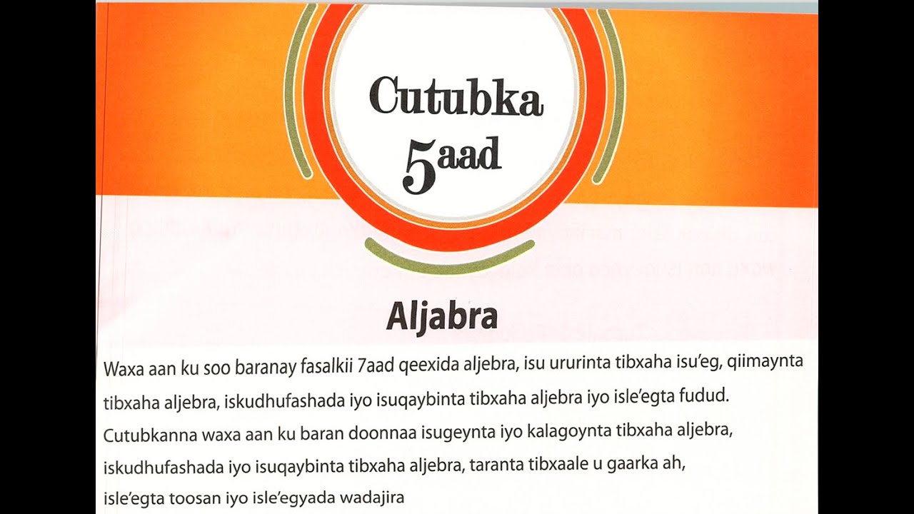 Xisaab fasalka 8aad | aljebra | casharka 1aad | page 56 ||