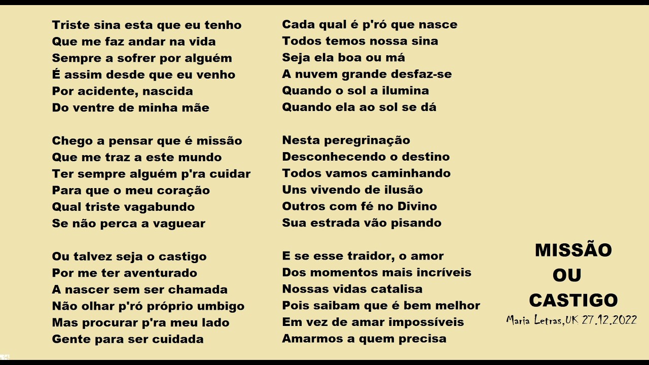 MISSÃO OU CASTIGO