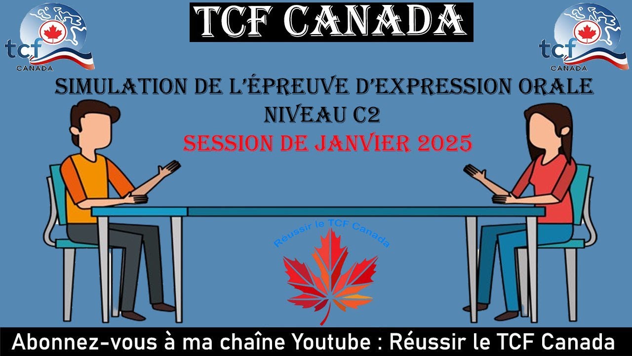 TCF CANADA 🇨🇦/ Expression orale/Simulation 5 d'un examen complet