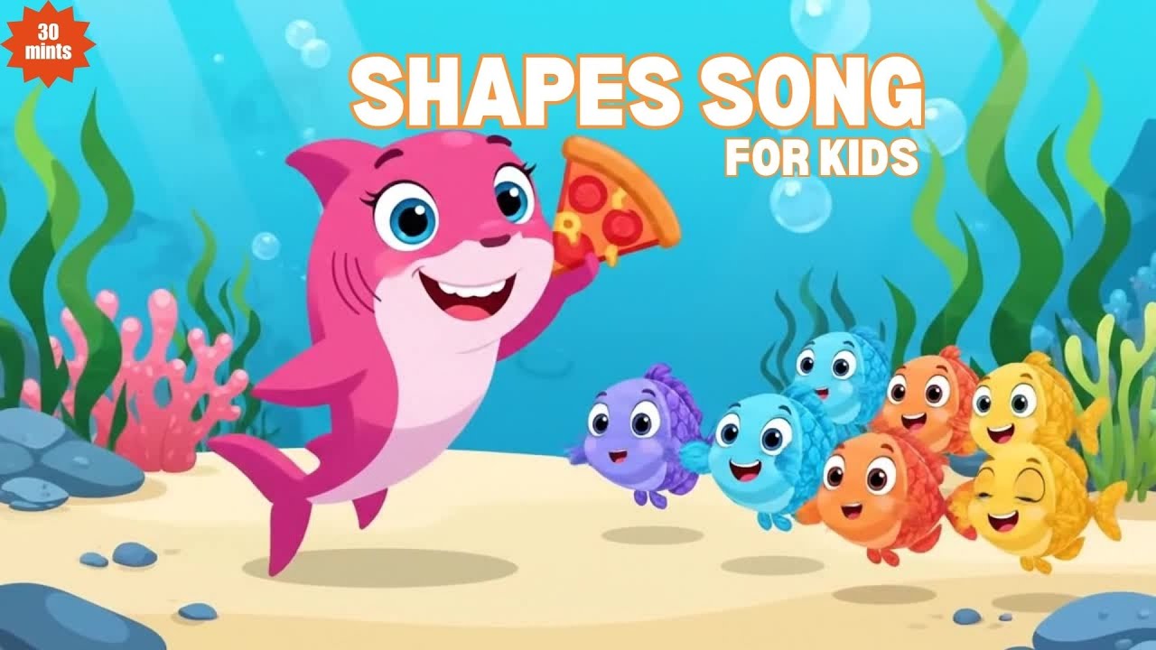 Shapes Song for Kids | Fun Baby Shark Learning Video for Toddlers