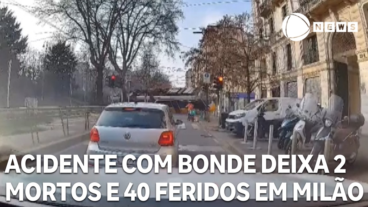 Acidente com bonde deixa dois mortos e 40 feridos em Milão
