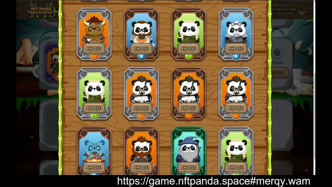 Старт базовой игры NFT Panda World of Fantasy