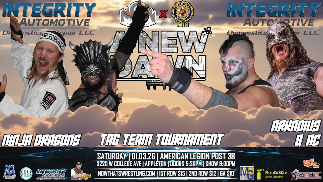 Ninja Dragons vs. AC & Arkadius | Tag Team Tourney | A New Dawn | 1-3-2026