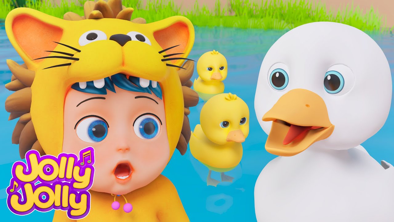 🦆Cinco Patitos🦆 | Canciones Infantiles | Los patitos aprenden a contar | Jolly Jolly en Español