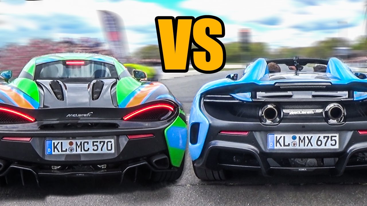 McLaren 675LT Spider VS McLaren 570S - DRAG RACE!