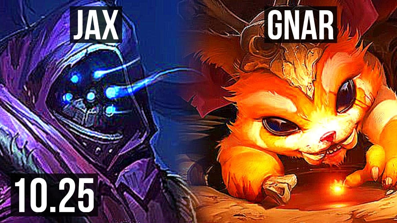 JAX vs GNAR (TOP) | 500+ games, 1.0M mastery, Godlike, 13/5/12 | EUW Master | v10.25