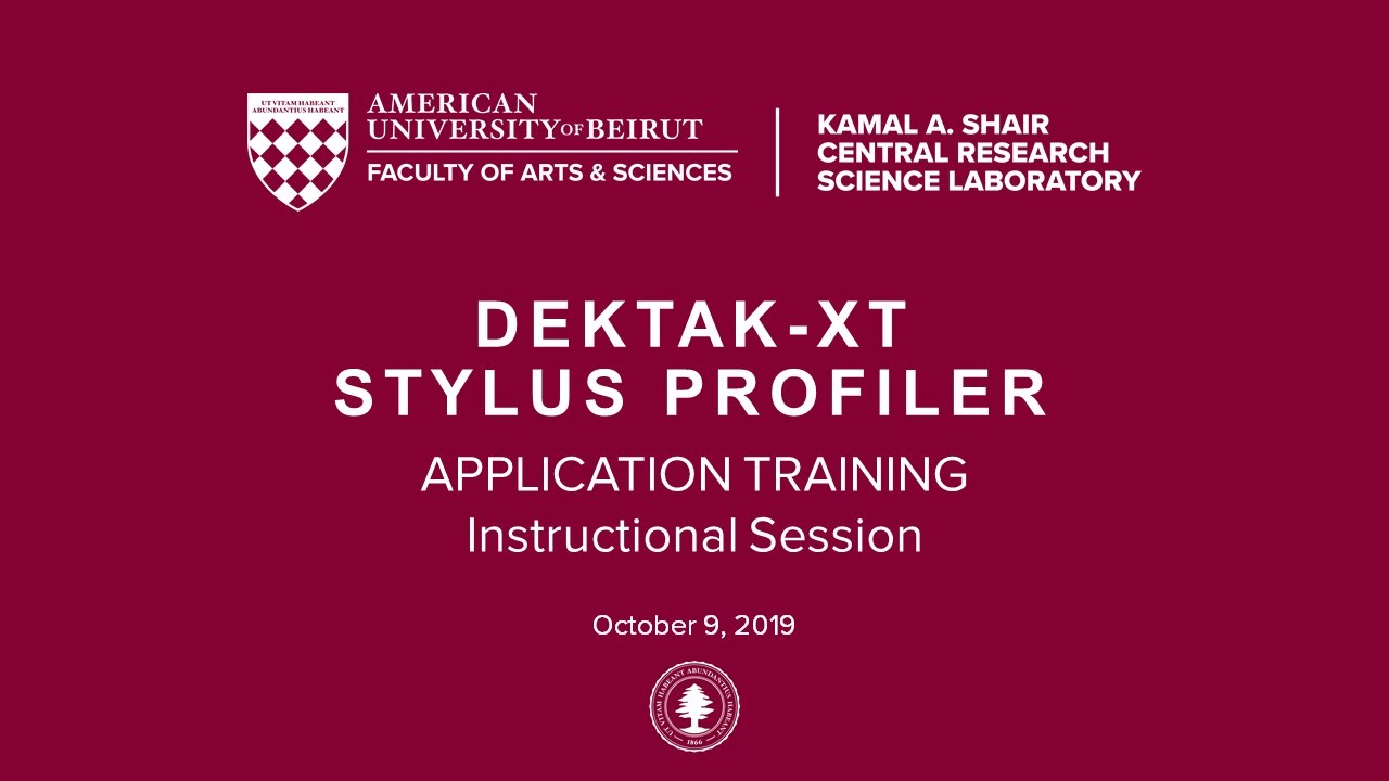 DektakXT Stylus Profiler [Application Training Instructional Session]