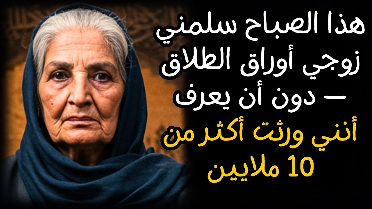 هذا الصباح سلمني زوجي أوراق الطلاق — دون أن يعرف أنني ورثت أكثر من 10 ملايين