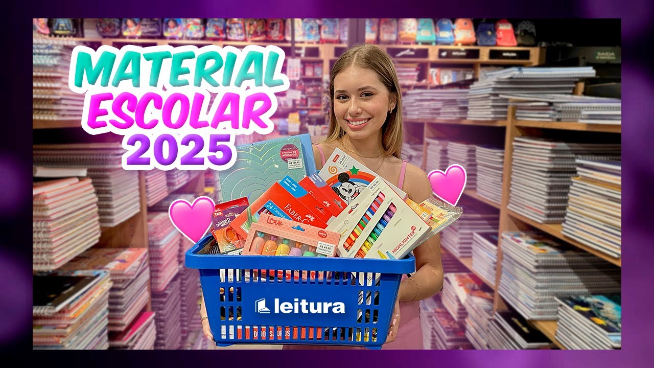 COMPRANDO MEU MATERIAL ESCOLAR 2025! - Luiza Vinco