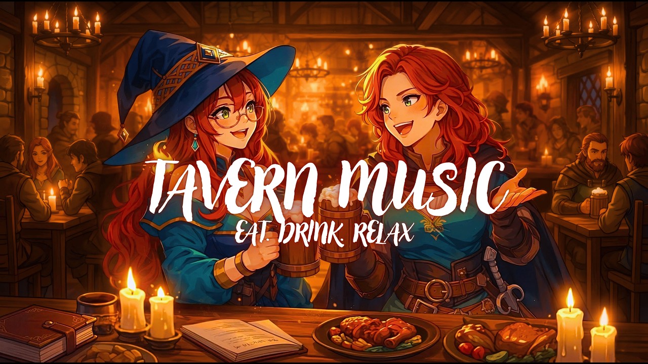 Fantasy Tavern Ambience | Medieval Music for D&D & Gaming Sessions