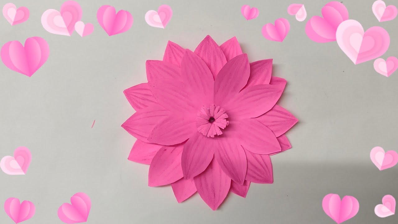 Paper flower | Flower making with paper |How to make paper flower | Easy paper flower craft