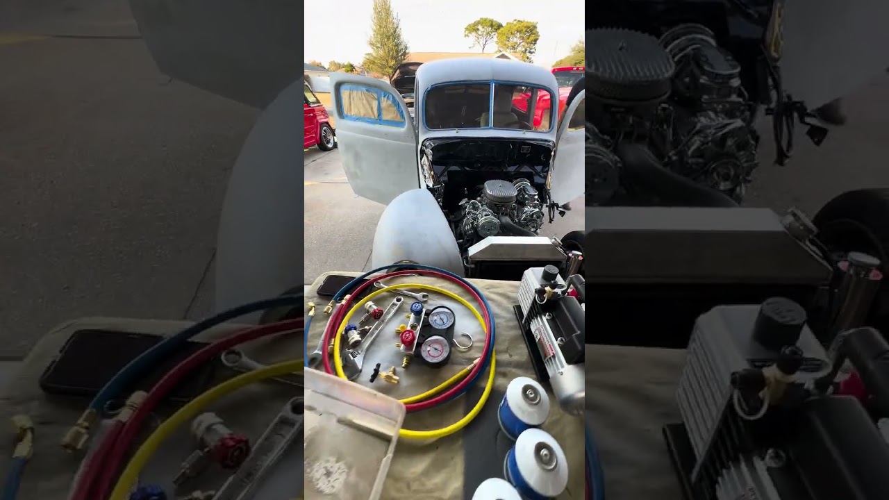 We have Ice cold Air Conditioning!!! 1940 Ford Build!!