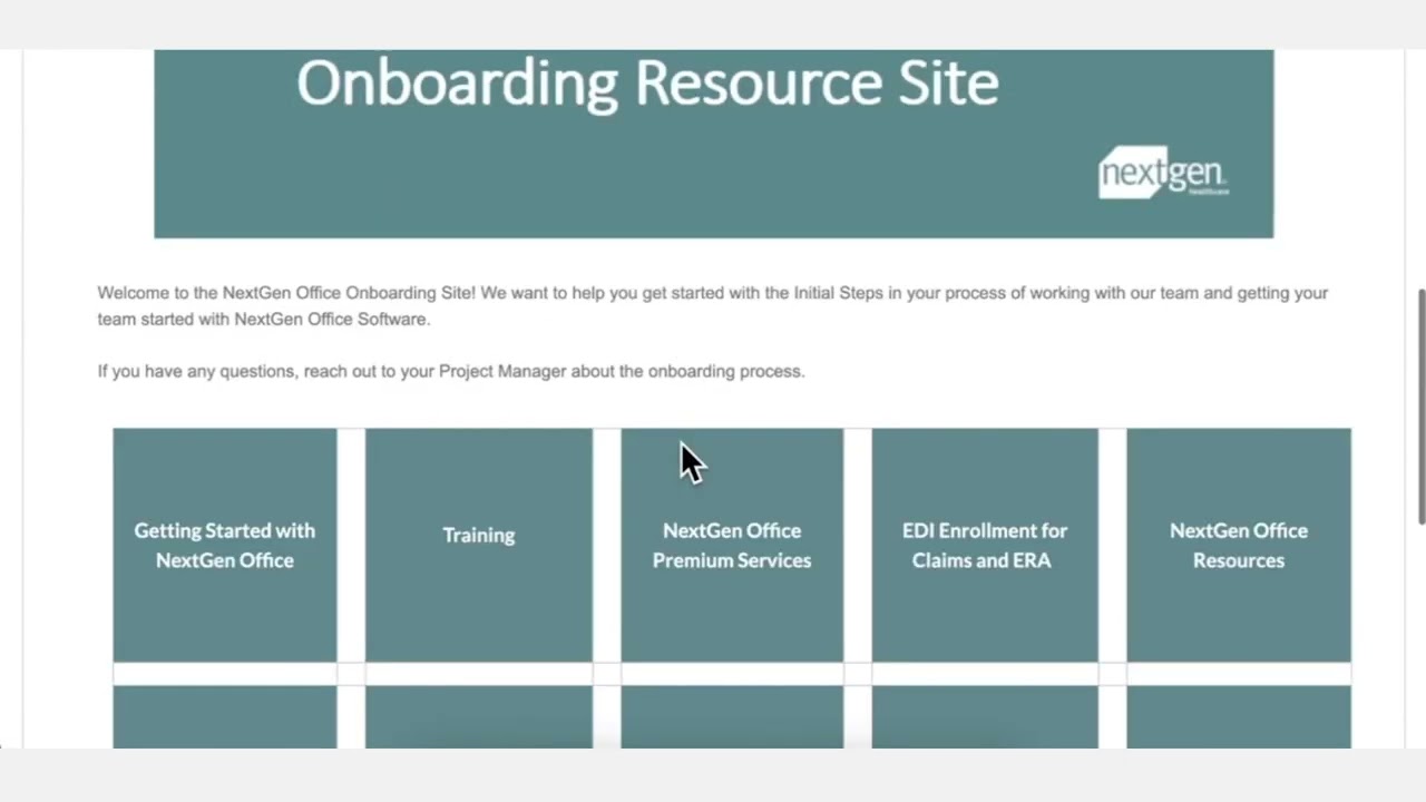 NextGen Office Minute - NextGen Office Accessing the Knowledge Base