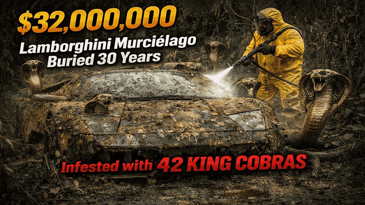Restoring $32,000,000 Lamborghini Murciélago Buried 30 Years – Infested with 42 King Cobras