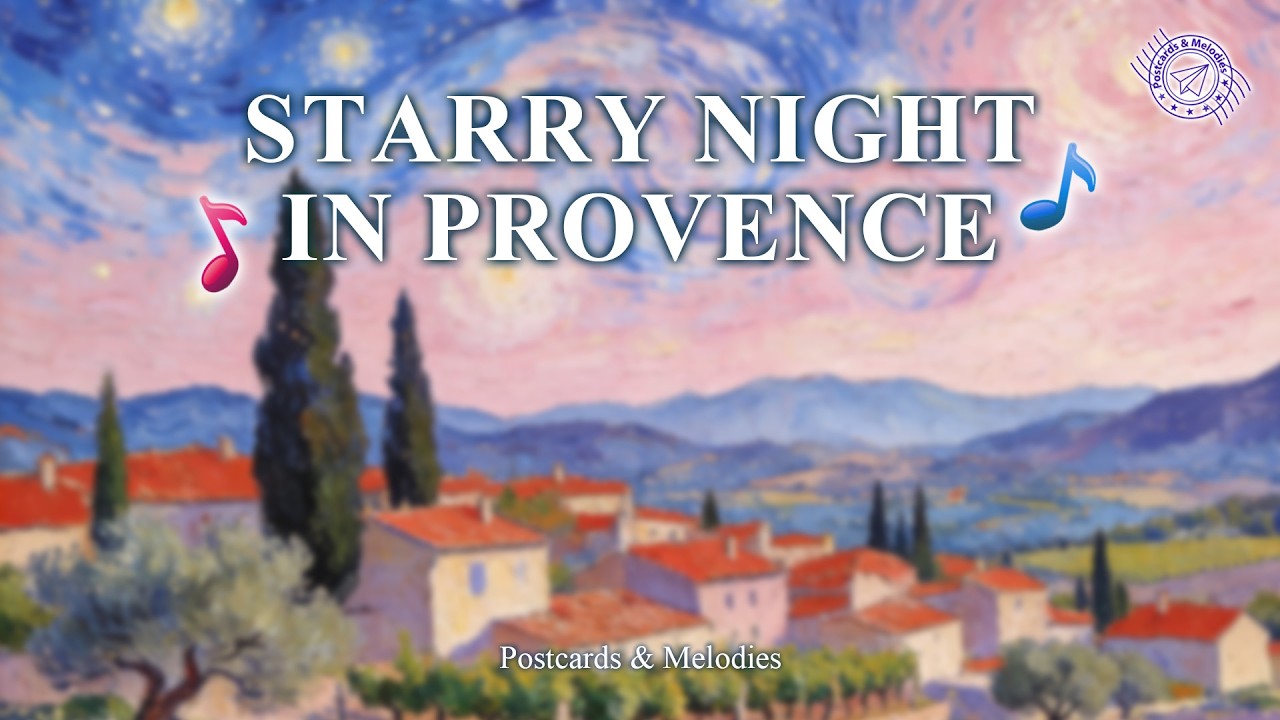 A Dreamy Postcard from Provence 💌 Magical Starry Night & Soothing French Melodies