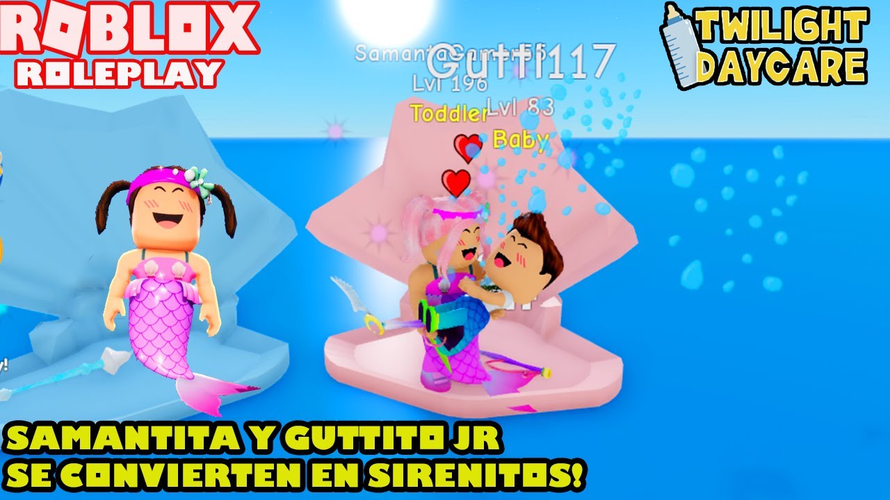 Samantita Y Guttito Jr Se Convierten En Sirenitos En Twilight Daycare! Roleplay! 🧜🏻‍♀️🧜🏻‍♂️