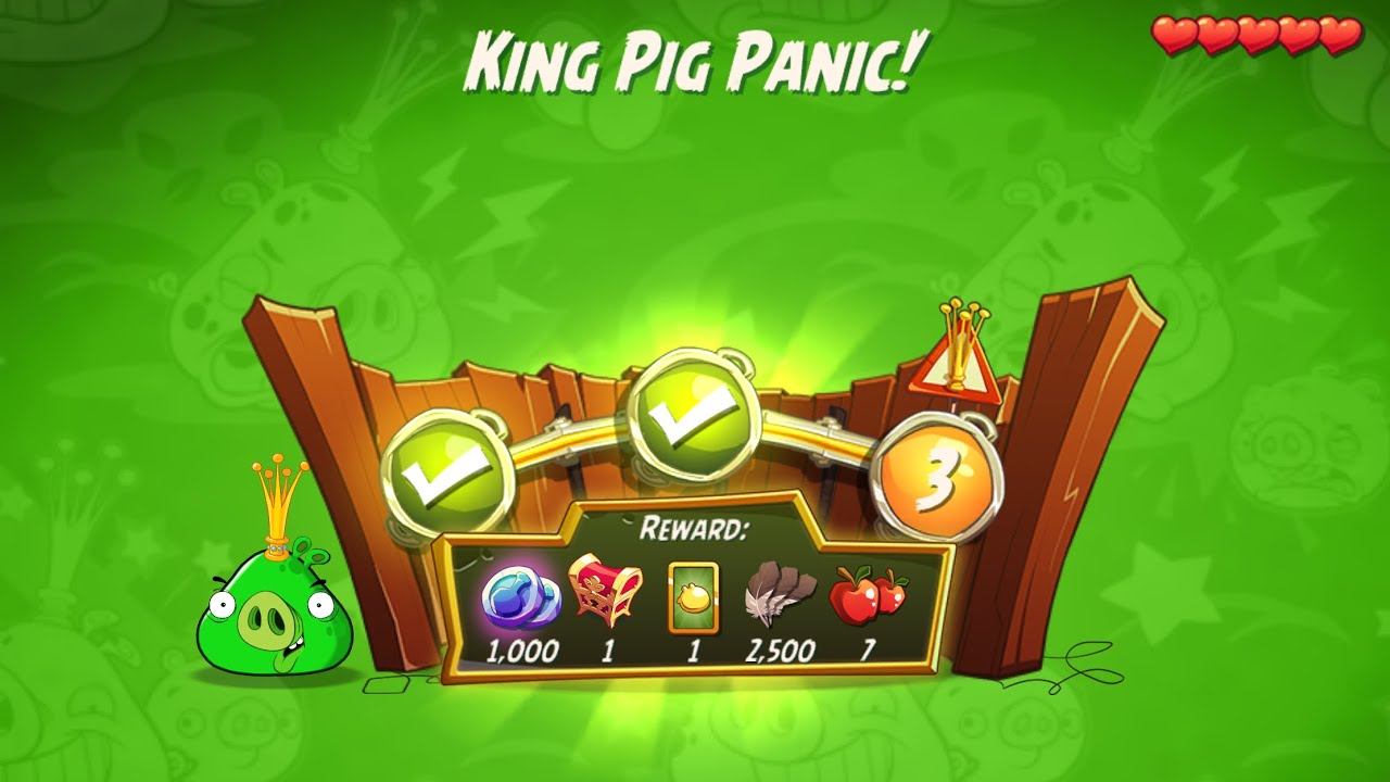 KPP Shortcut (failed)- No Red,Blues,Chuck,Matilda,Hal - King Pig Panic, Angry Birds 2