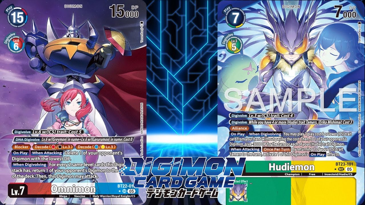 Digimon Card Game Gameplay - Omnimon vs Hudie - BT23