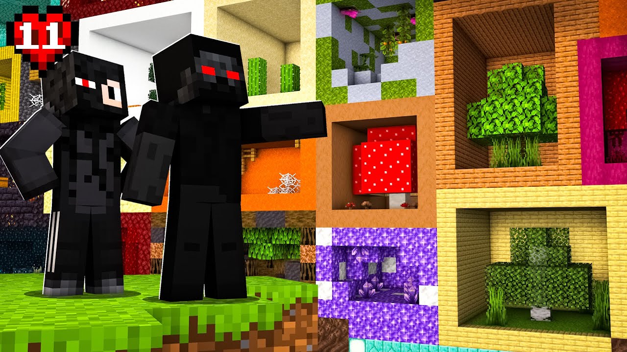 Zbudowałem WSZYSTKIE BIOMY w Minecraft Hardcore