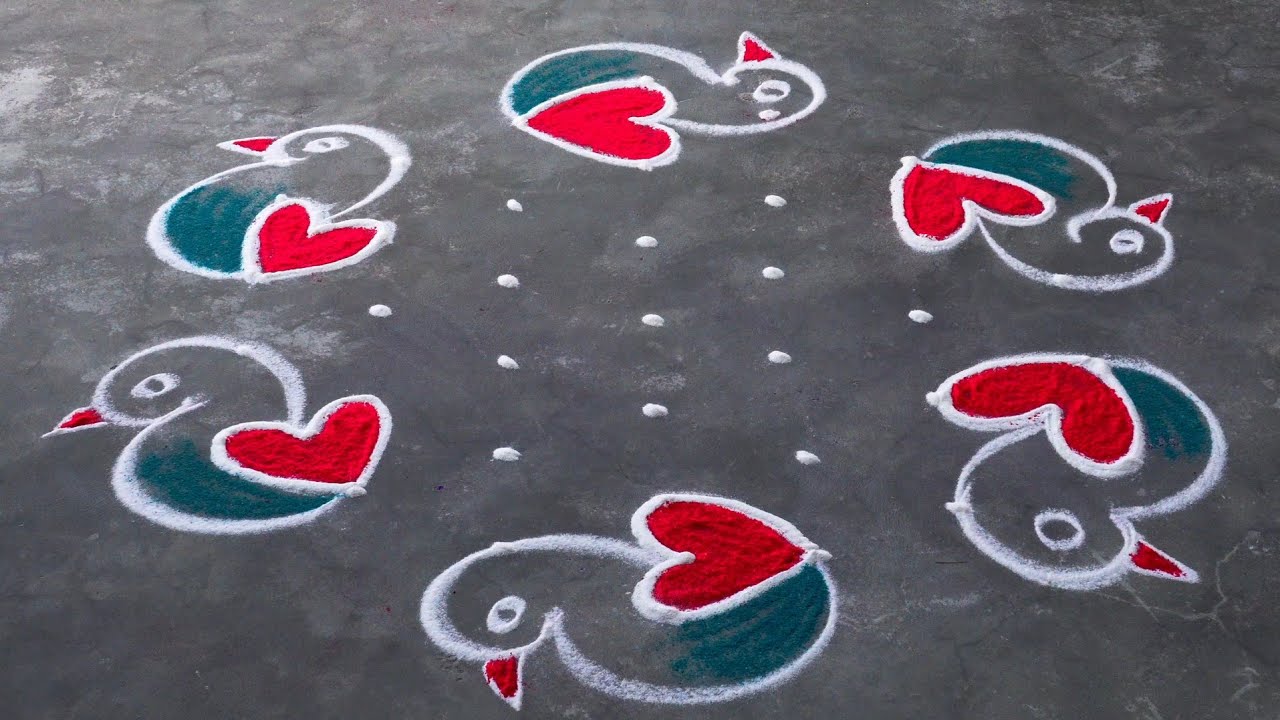 Birds 🐦 rangoli || sankranthi rangolis || pongal rangolis || chukkala muggulu ||