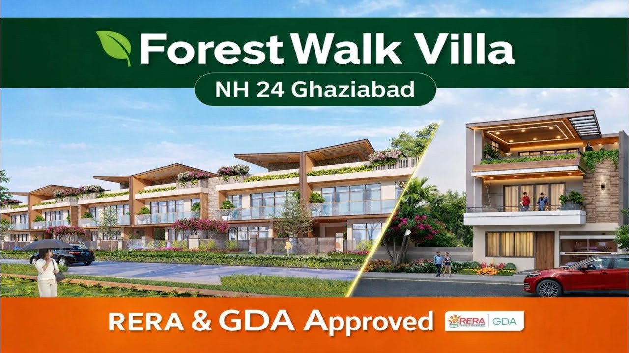 फ्लैट के Price मैं 4 & 5 BHK Villa l Rera & GDA approved l NH 24 Ghaziabad l 25 Min Drive From Delhi