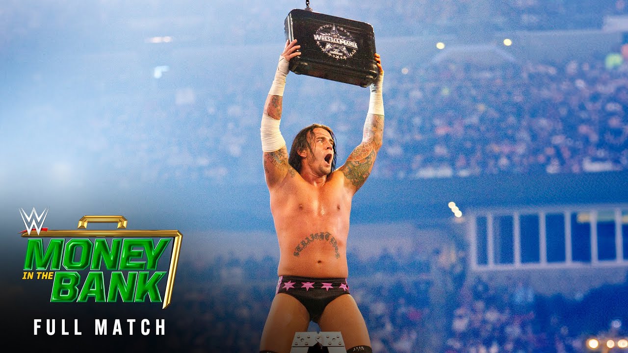 ПОЛНЫЙ МАТЧ: CM Punk во второй раз выигрывает лестничный матч Money in the Bank: WrestleMania XXV