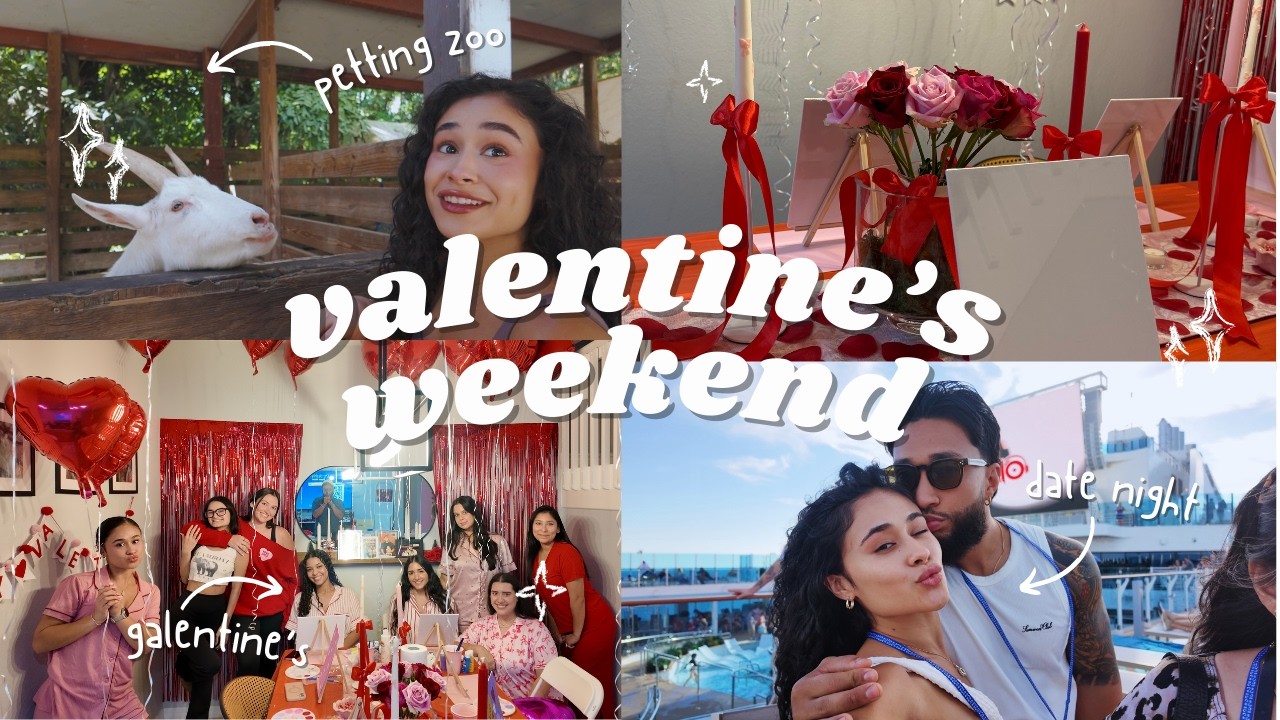 a weekend of love ... galentine's + valentine's day vlog 💘