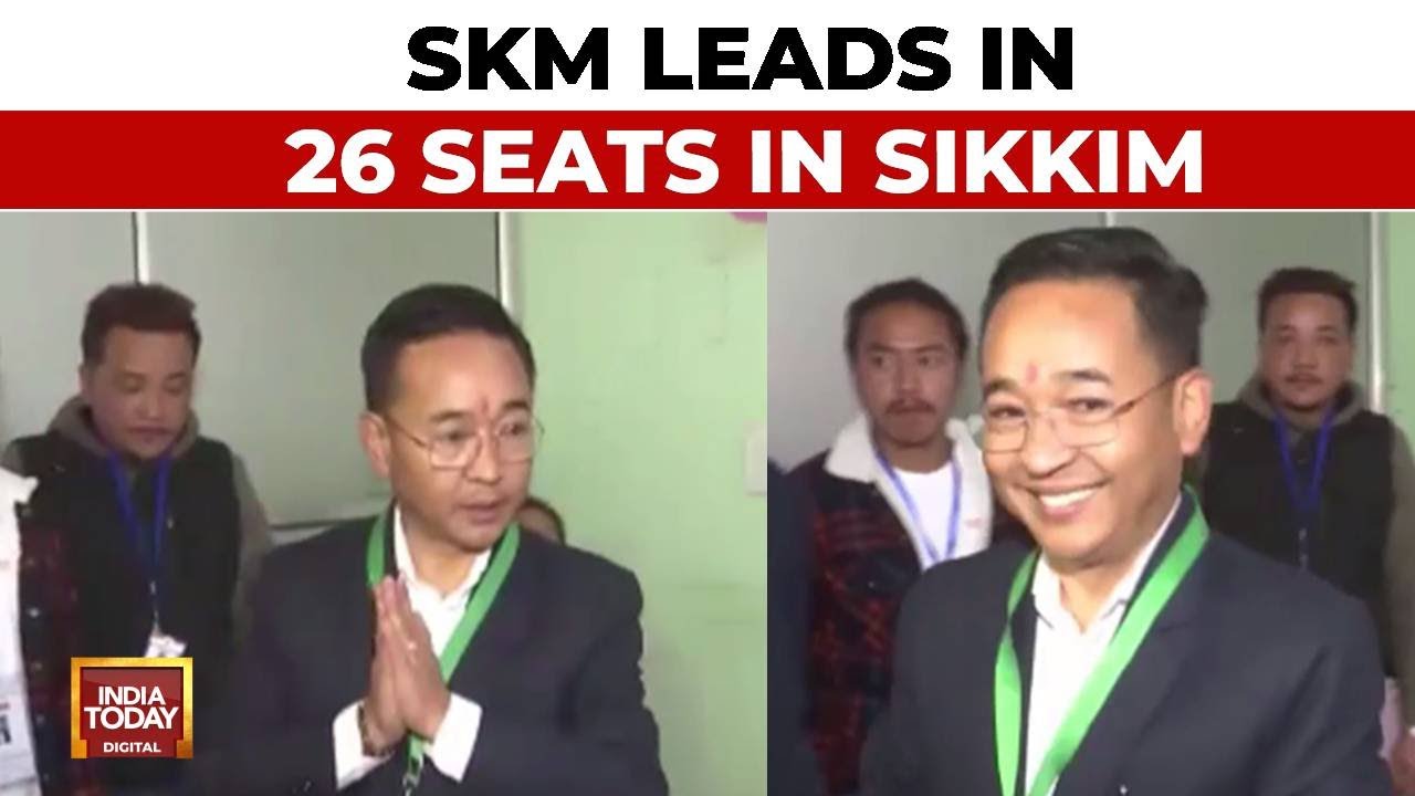 SKM Heads Towards Landslide Victory In Sikkim, Leading With 26 Seats In Early Trends | India Today