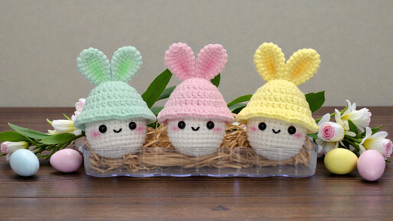 Super Easy & Cute Amigurumi Easter Egg Bunny Crochet Tutorial