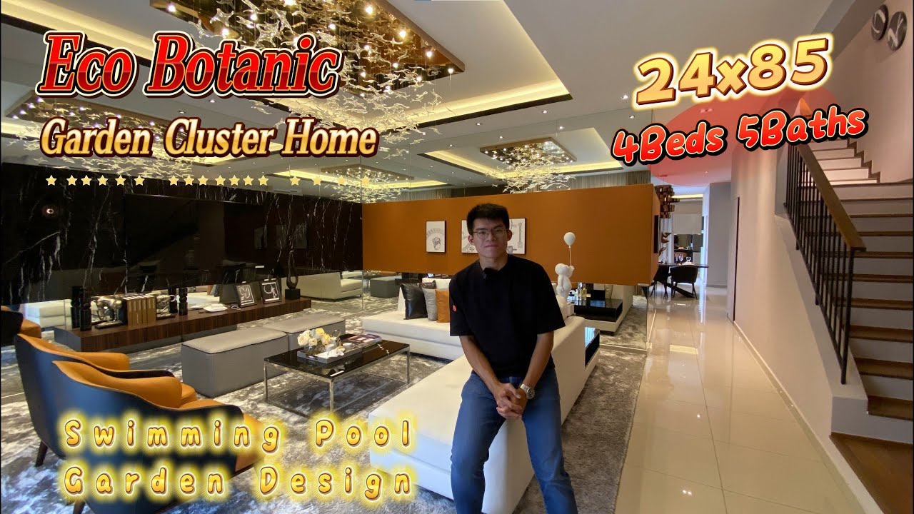 Garden Cluster Home | Eco Botanic | Swimming Pool Garden Design | 22x85 4Beds 5Baths