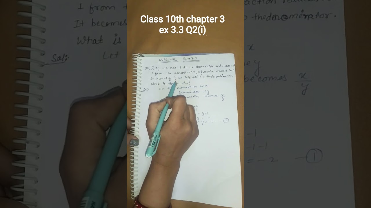 class 10 chapter 3 ex3.3 Q2(i)