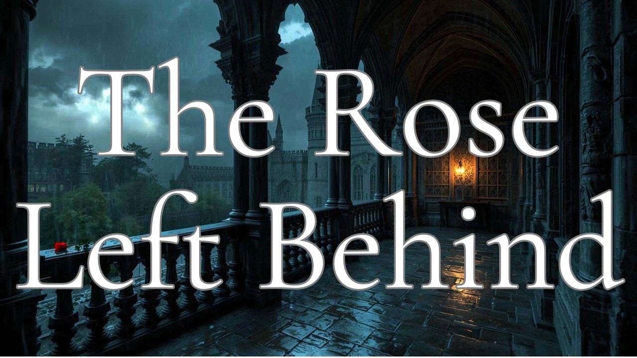 The Rose Left in the Storm 🌧️ Gothic Castle Balcony Ambience • Rain & Thunder (1 Hour)