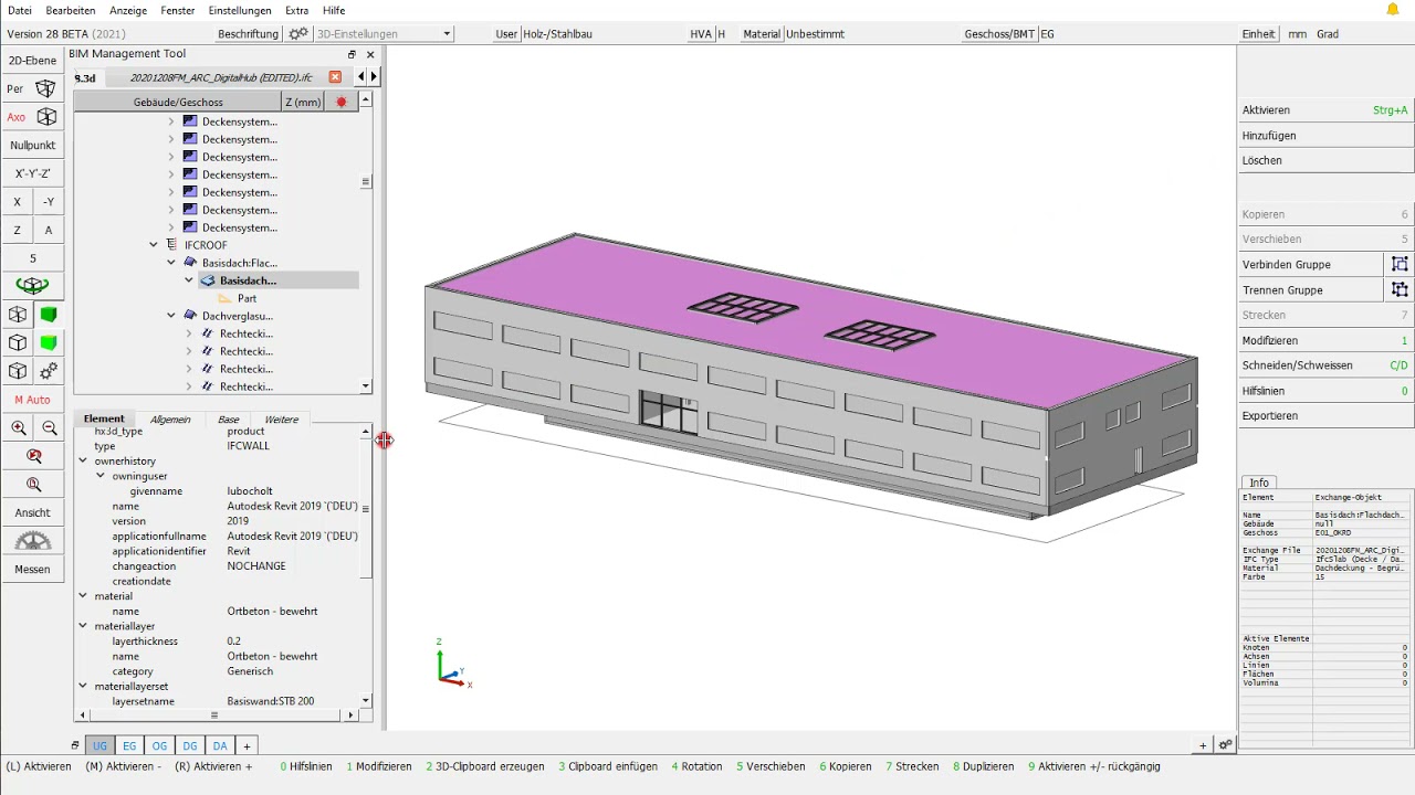 cadwork 3d V28 IFC Import
