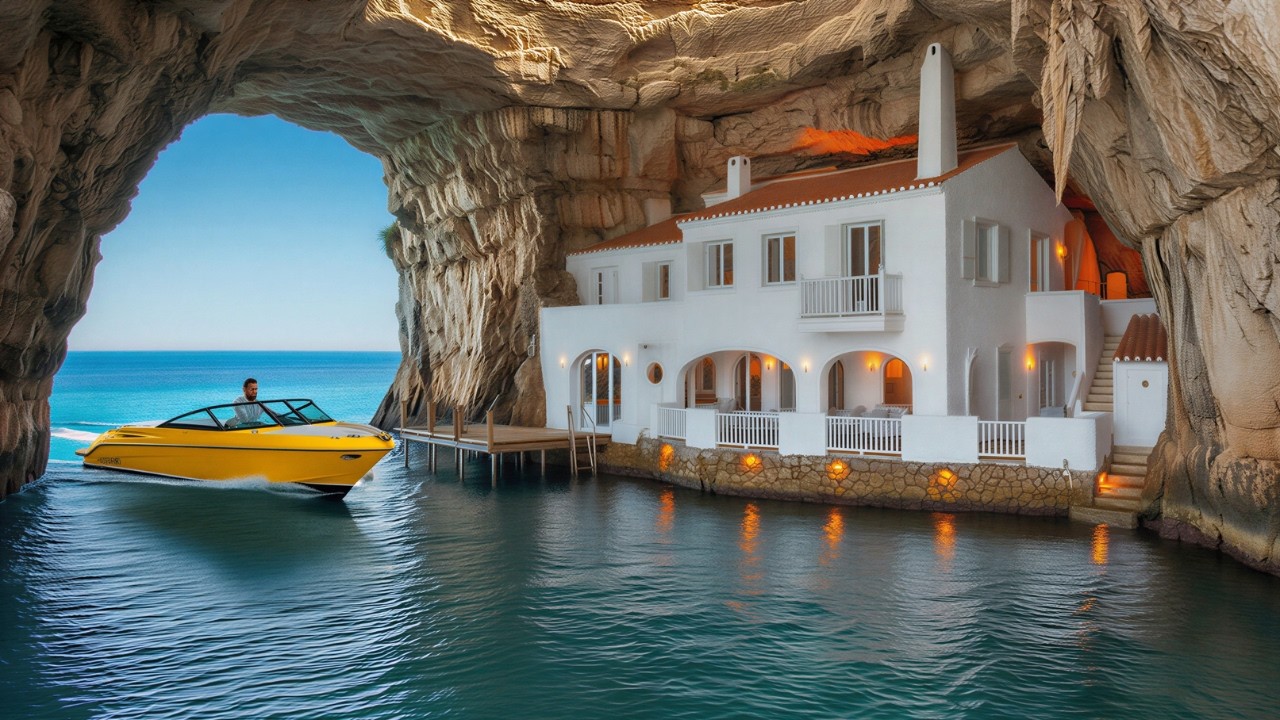 I Built a Hidden Cave House on a Remote Island (Full ASMR Build)