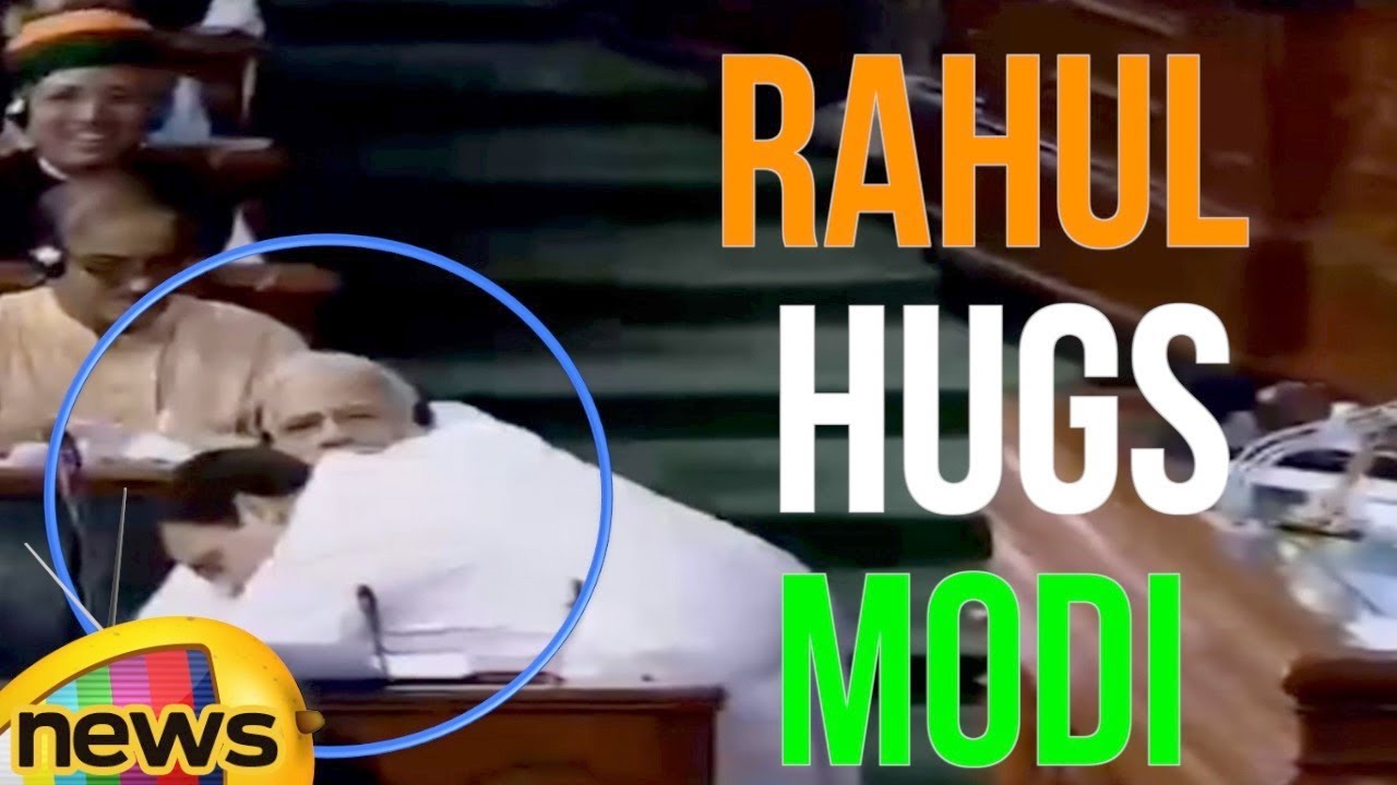 Rahul Gandhi Hugs Modi After Speech In Lok Sabha Monsoon Sessions | Mango News