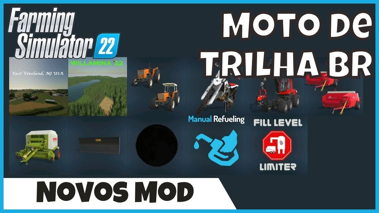 FS22 Mods Moto de Trilha BR, Noites mais Escuras e Mod para Abastecimento Manual FARMING SIMULATOR 2