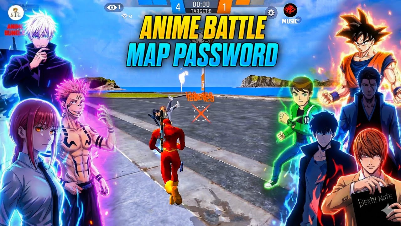 1v1, 2v2 ANIME BATTLE MAP CODE | FREE DIAMONDS GIVEAWAY 💎🤑 | 1V1 & 2V2 ANIME BATTLE MAP PASSWORD