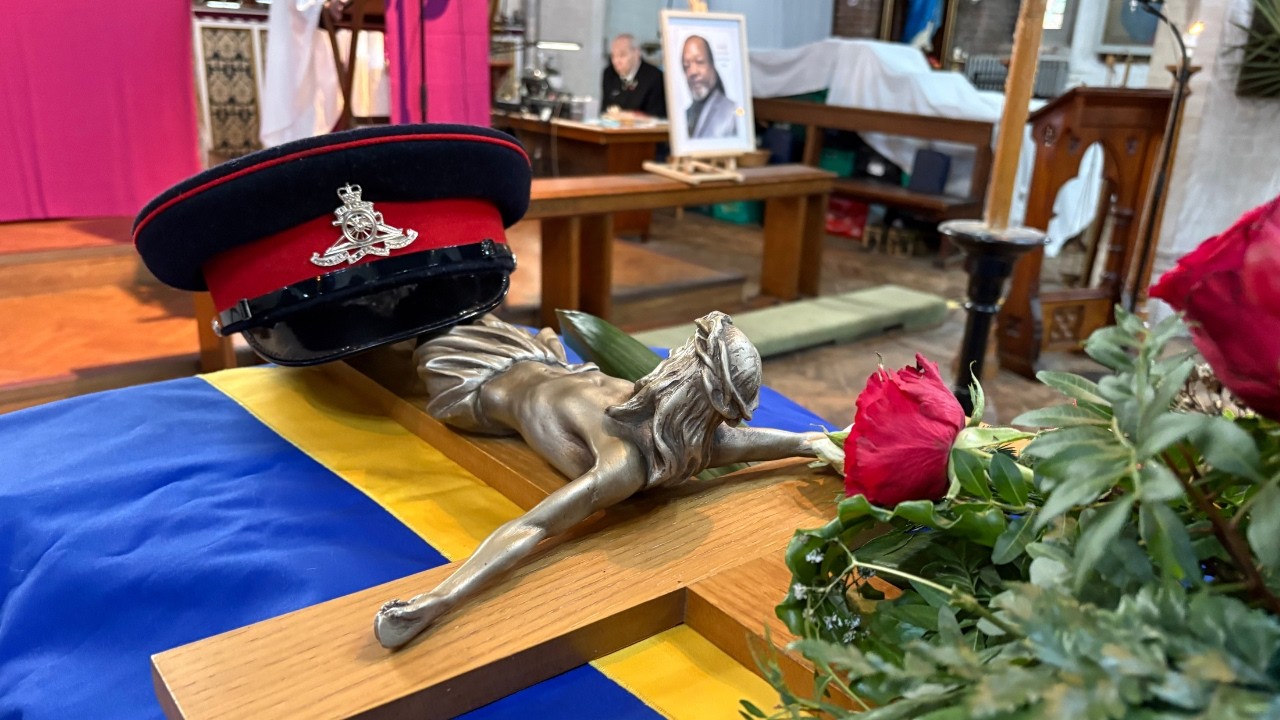 Military celebration of Life for Euston Peter Christmas (house & church)