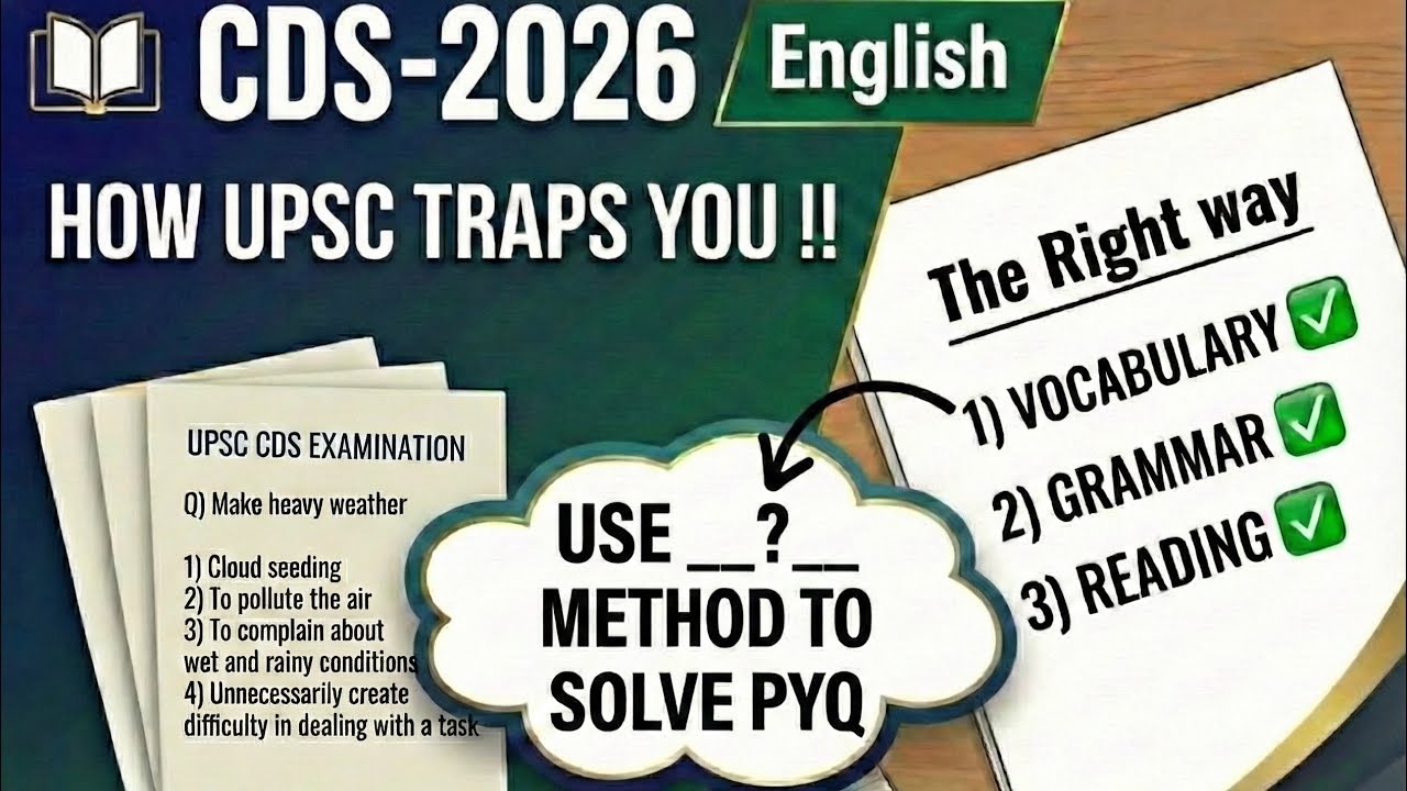CDS Unique tricks for ENGLISH PYQ  