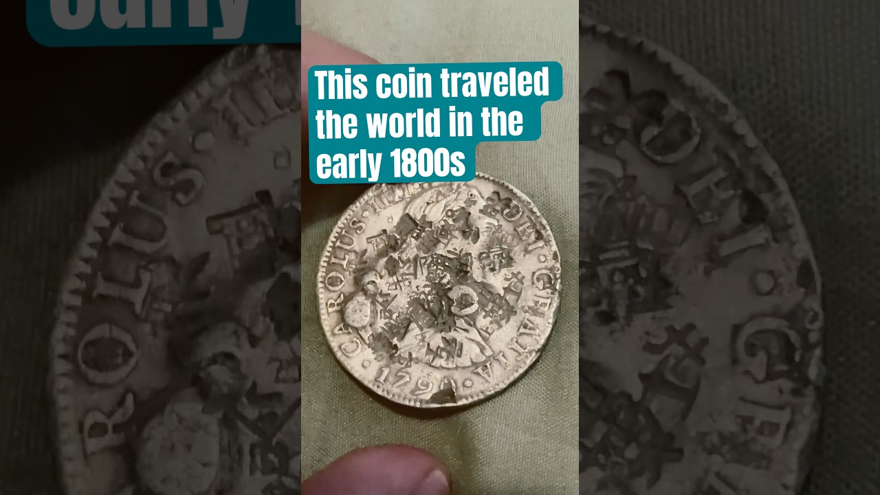 American silver, Spanish mint, Chinese markings. Where has this coin been? #coins #history #antique