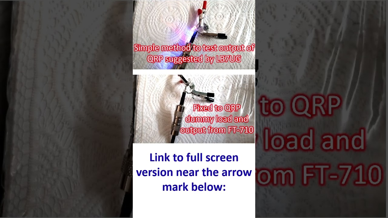 Simple method to test output of QRP suggested by LB7UG