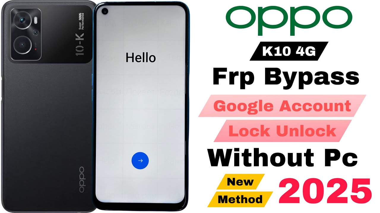 Oppo K10 Frp Bypass | Without Pc | Google Account Lock Unlock - Clone Phone Not Show New Method 2024