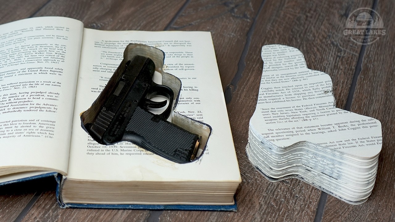 How to Make a Secret Book Gun Safe - DIY Concealed Hiding Place for Pistol