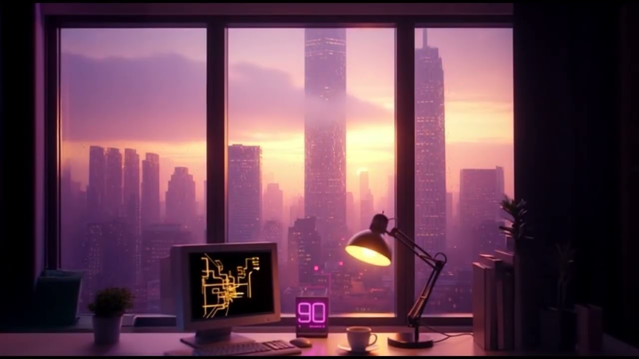 Deep soft focus city  -  Música chill synthwave para concentrarse en el trabajo