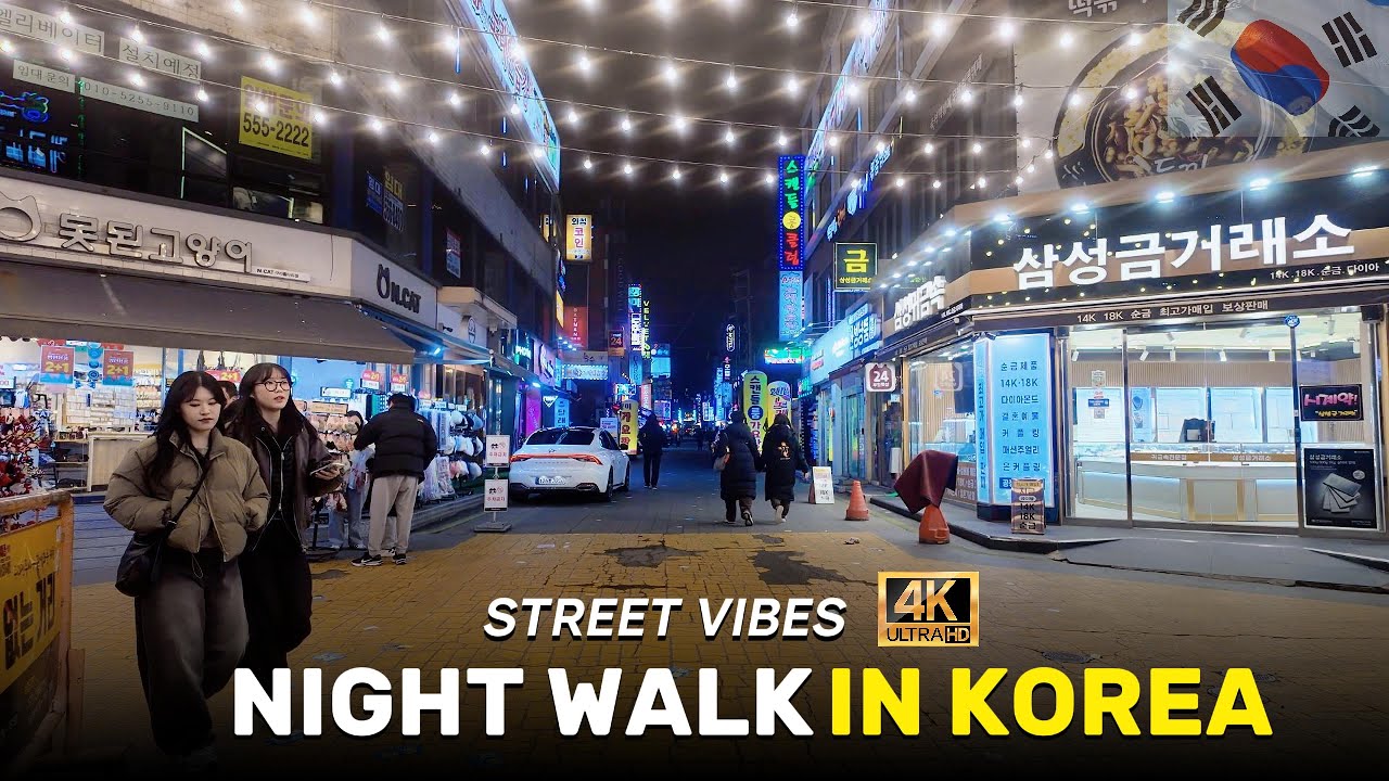4K Night Walk in Korea #seoulnightview #korea