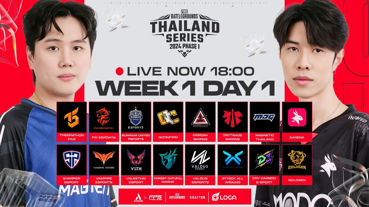 🔴Live สด! 𝐏𝐔𝐁𝐆 𝐓𝐡𝐚𝐢𝐥𝐚𝐧𝐝 𝐒𝐞𝐫𝐢𝐞𝐬 𝟐𝟎𝟐𝟒 𝐏𝐡𝐚𝐬𝐞 𝟏 สัปดาห์ที่ 1 วันที่ 1🇹🇭 l ชิงตั๋วลุยต่อ APAC Qualifier!