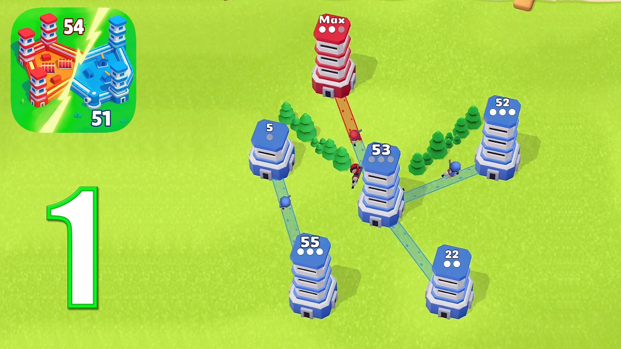 Tower War Gameplay Walkthrough Part 1 | Android, iOS Mobile Game