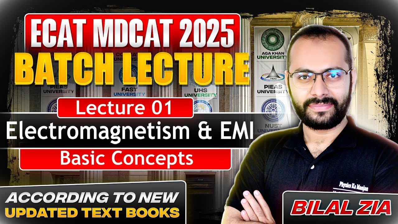 Electromagnetism & EMI 01 | Basic Concepts | ECAT | NET | MDCAT | All Boards