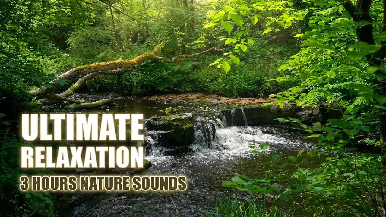 Ultimate Relaxation: 3 Hours of Waterfall & Birds Sounds