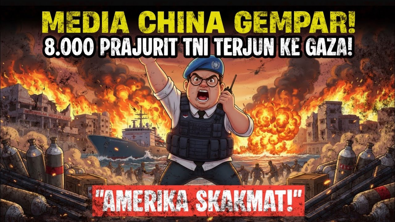 MEDIA CHINA GEMPAR! 8.000 TNI Terjun ke Gaza, Amerika & Barat Skakmat!